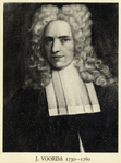 106947 Portret van prof. J. Voorda, geboren 1698, hoogleraar in de rechtsgeleerdheid aan de Utrechtse hogeschool ...
